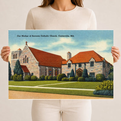 Our Mother of Sorrows Catholic Church, Centerville, MD — Vintage Maryland Postcard