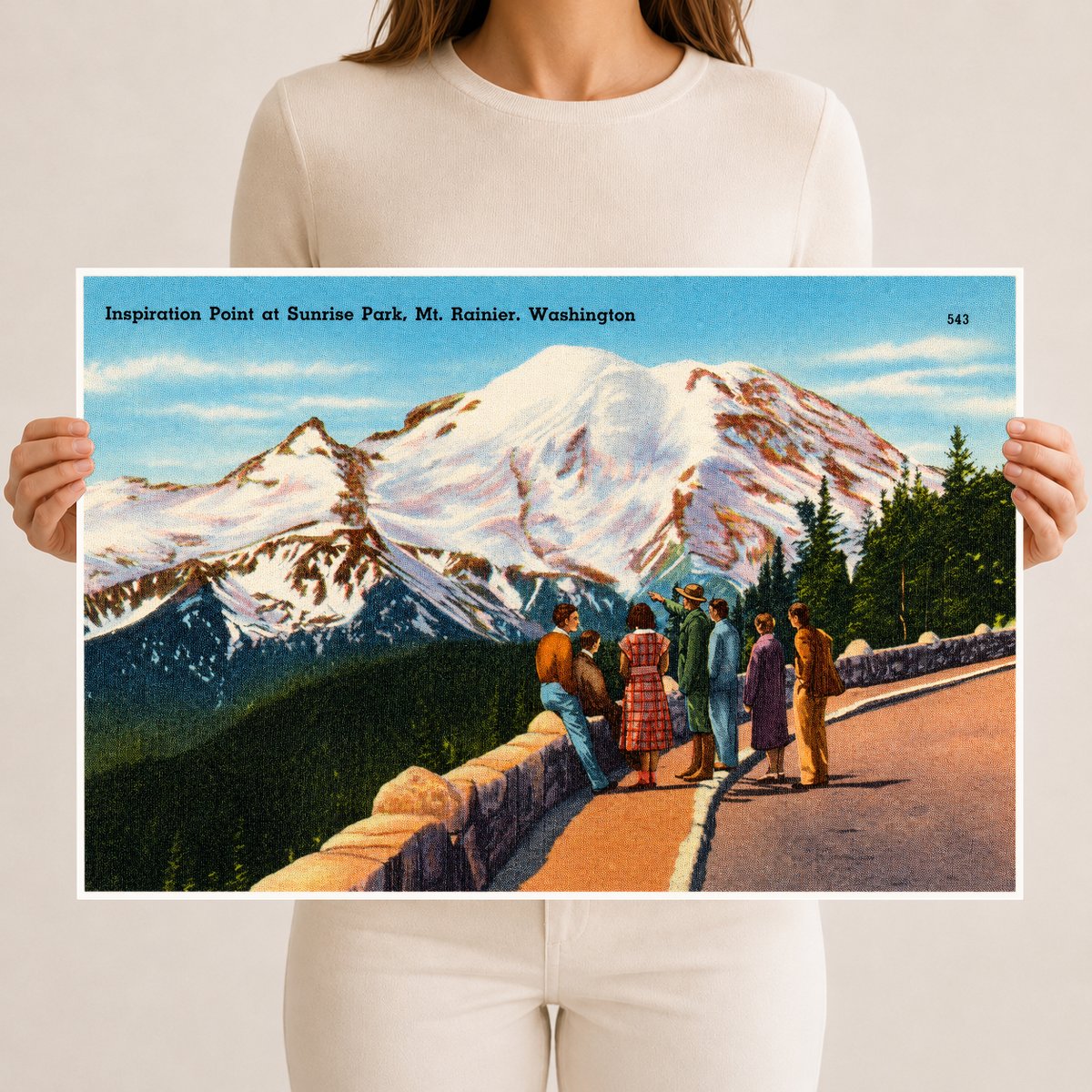 Rainier, Mount, WA: Inspiration Point at Sunrise Park, Mt. Rainier