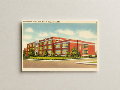 Hagerstown Senior High School, Hagerstown, MD — Vintage Maryland Postcard