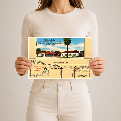 Phoenix, AZ: Cabana Lodge, on US 80, 120 No. 117th Ave., 1 block so. Of Van Buren- 1 block from state capitol