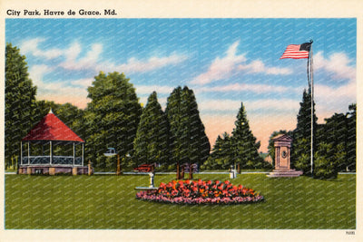 City Park, Havre de Grace, MD — Vintage Maryland Postcard