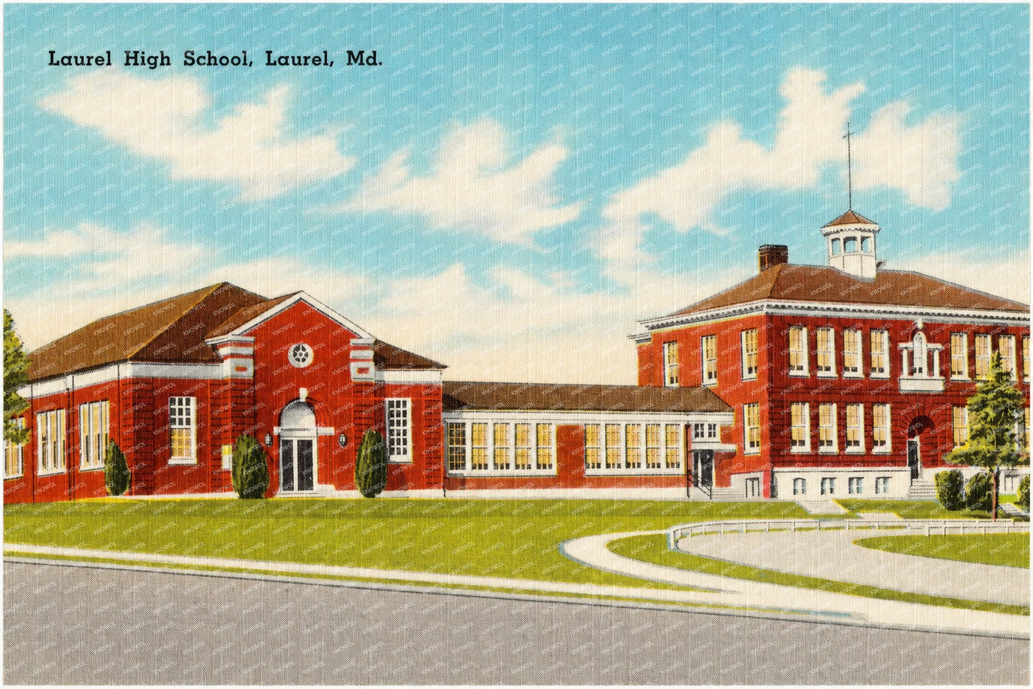 Laurel High School, Laurel, MD — Vintage Maryland Postcard