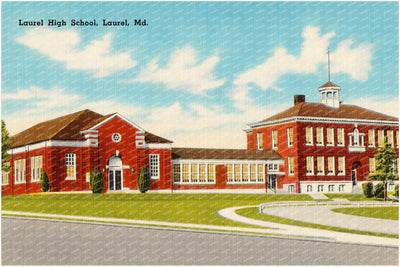 Laurel High School, Laurel, MD — Vintage Maryland Postcard
