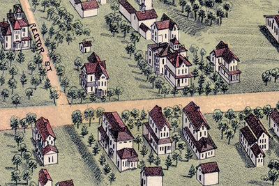 1879 Bethel Connecticut Map | Historic Bird’s-Eye View