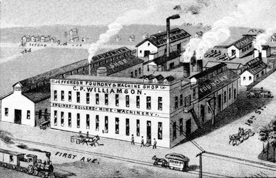 Mapa restaurado de Birmingham, Alabama, 1885