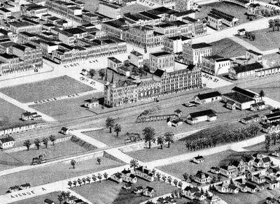 Mapa restaurado de Birmingham, Alabama, 1885