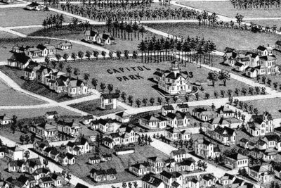 Mapa restaurado de Birmingham, Alabama, 1885