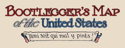 Bootlegger's Map of the United States | Vintage 1920s Prohibition Print