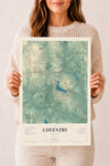 Map of Coventry, Connecticut, 12 x 18 inch unframed archival matte print