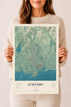 Map of Guilford, Connecticut, 12 x 18 inch unframed archival matte print