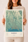 Map of Madison, Connecticut, 12 x 18 inch unframed archival matte print