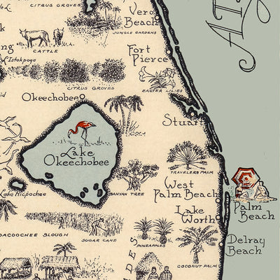 Pictorial Map of Florida (1953)