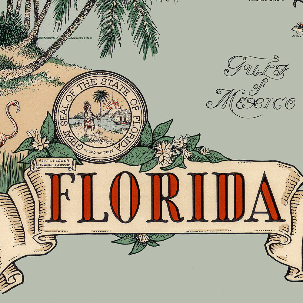 Pictorial Map of Florida (1953)