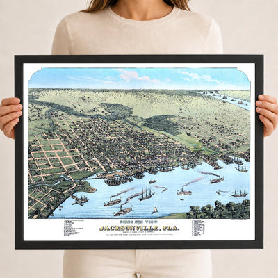 1876 Jacksonville, Florida | Historic Bird’s-Eye View