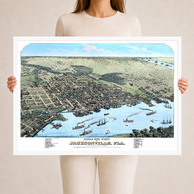 1876 Jacksonville, Florida | Historic Bird’s-Eye View