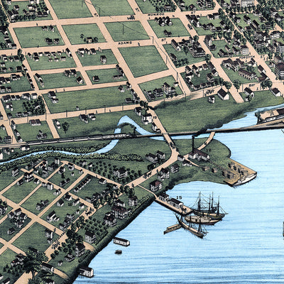 1876 Jacksonville, Florida | Historic Bird’s-Eye View