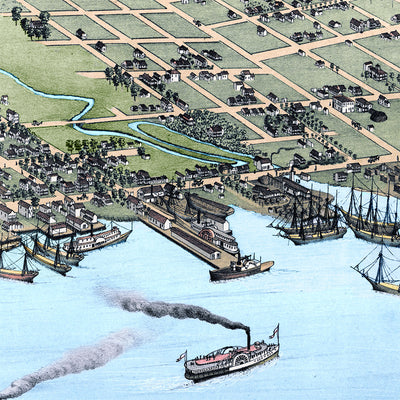 1876 Jacksonville, Florida | Historic Bird’s-Eye View