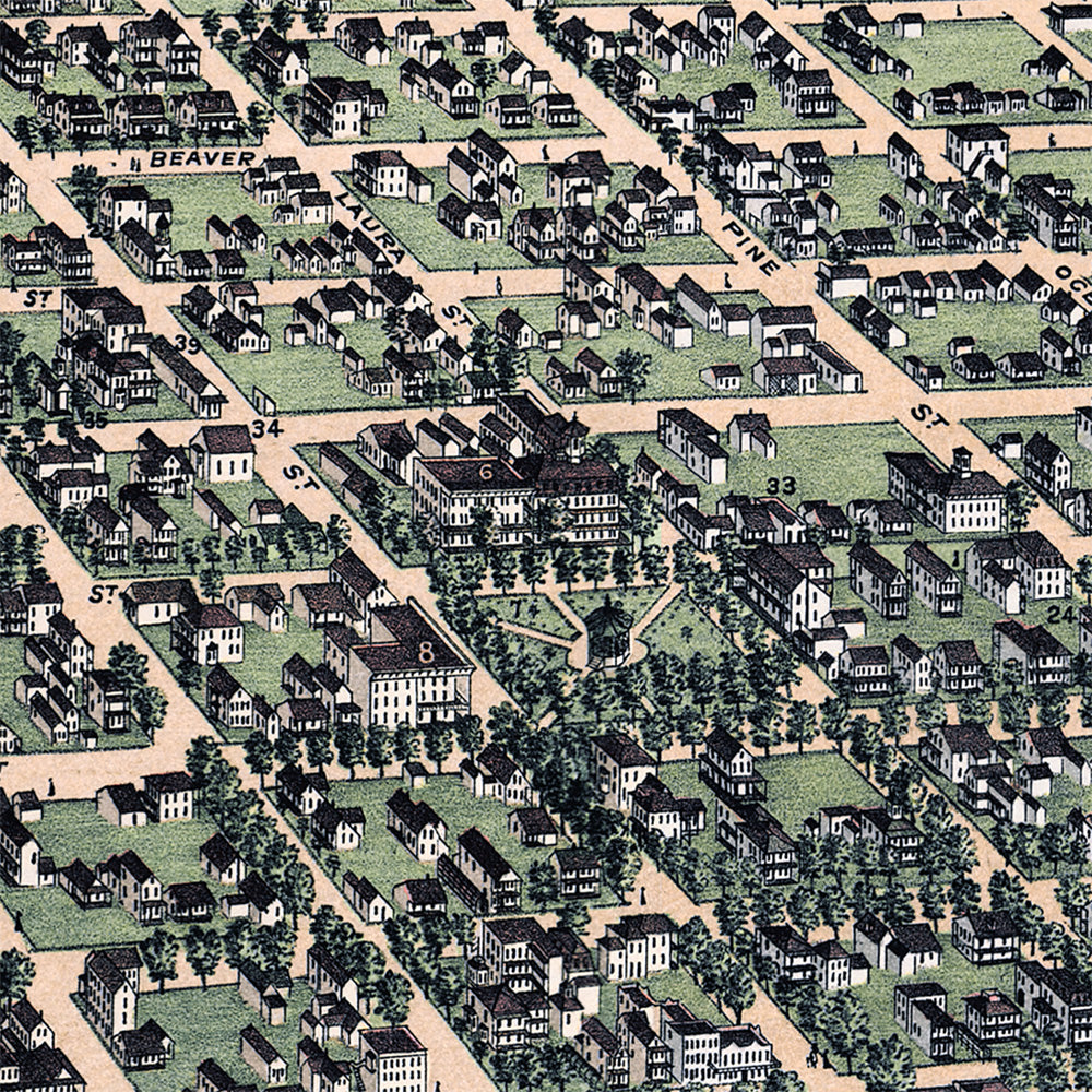 1876 Jacksonville, Florida | Historic Bird’s-Eye View