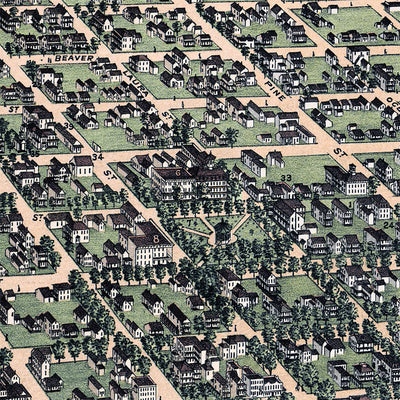 1876 Jacksonville, Florida | Historic Bird’s-Eye View