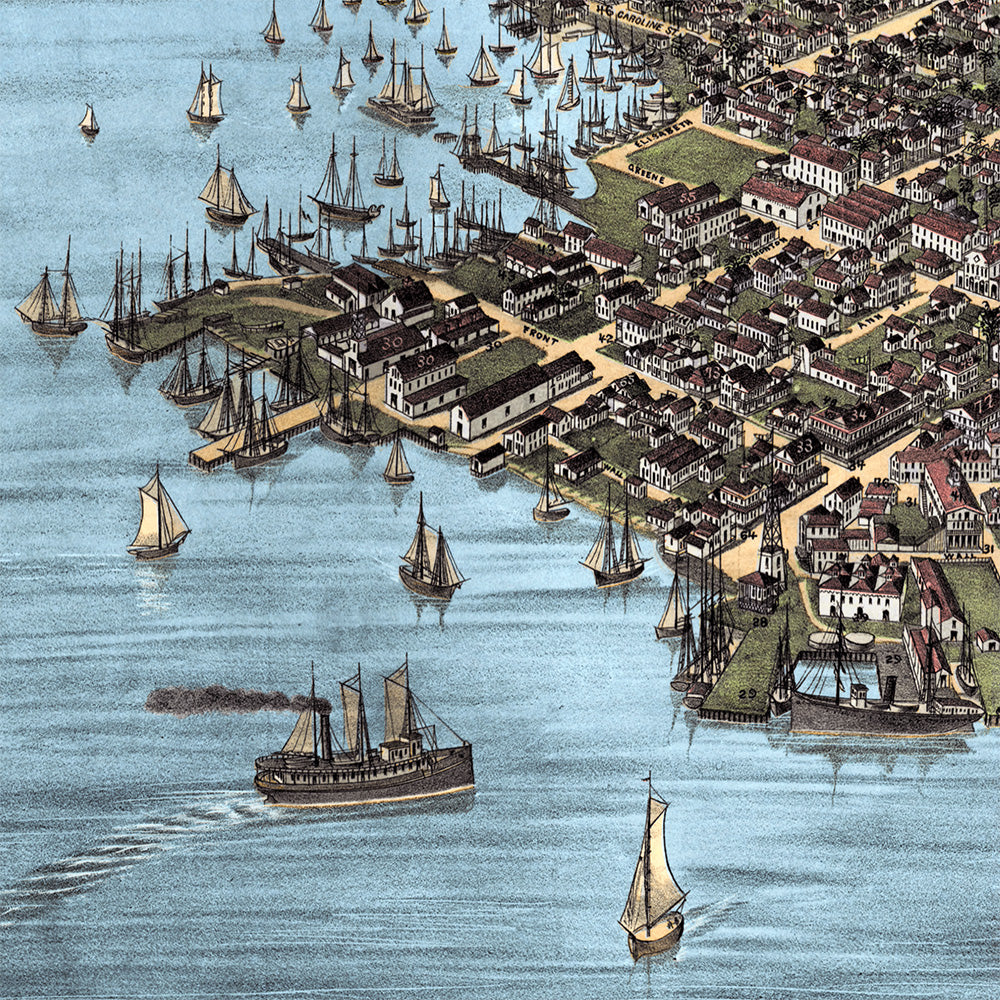 1885 Key West Florida Map | Historic Bird’s-Eye View