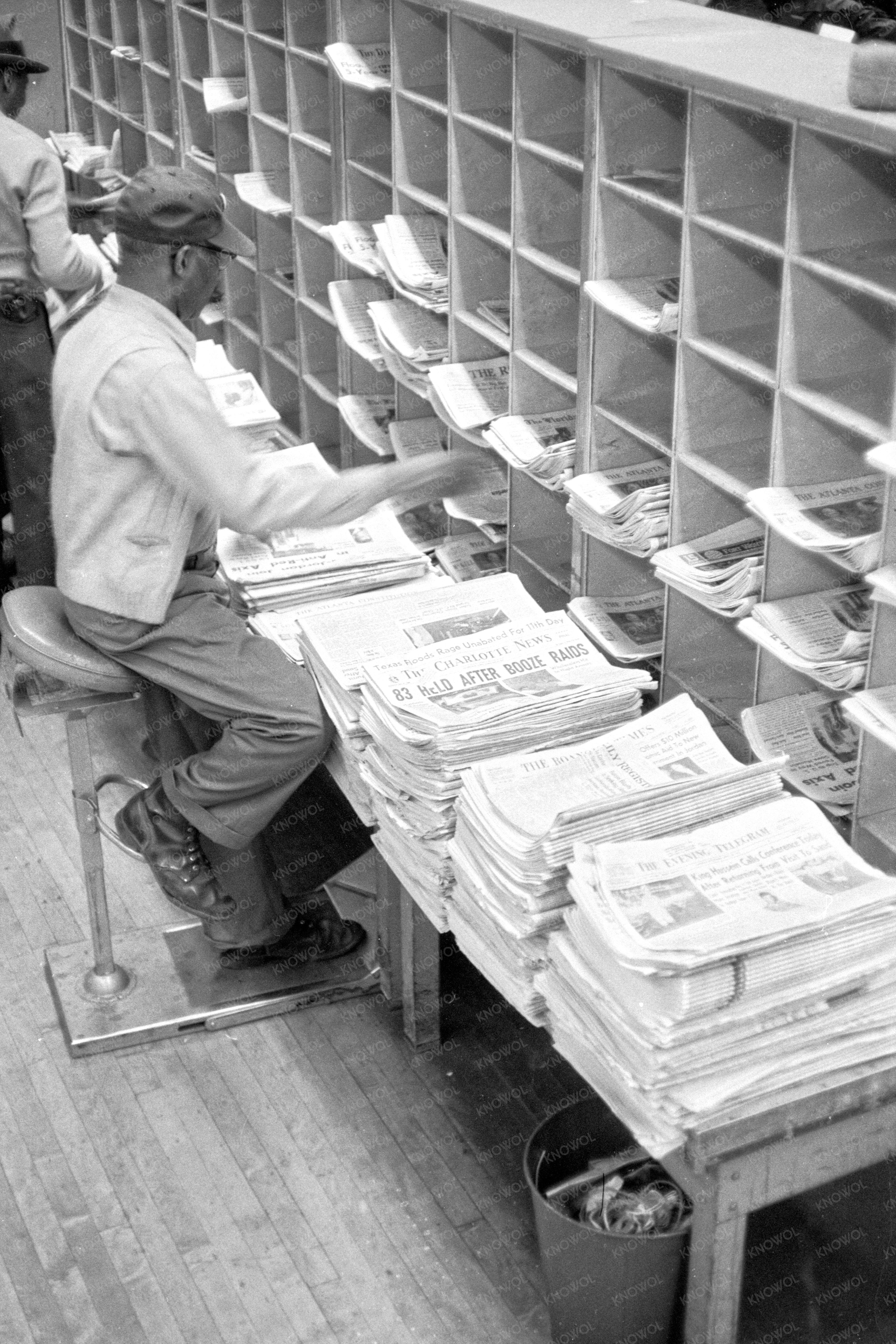 Bustling New York Post Office - James A. Farley Building, 1957