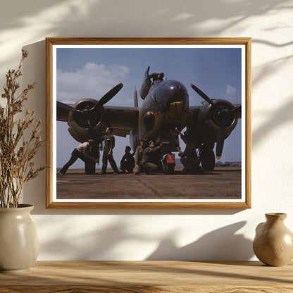 A - 20 Bomber Servicing at Langley Field July 1942 - Available at KNOWOL