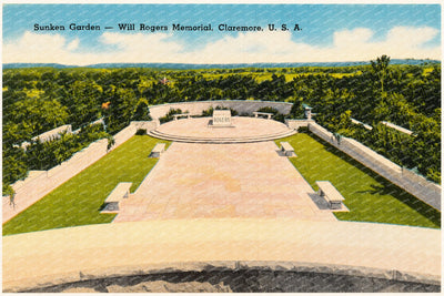 Claremore, OK: Sunken Garden -- Will Rogers Memorial, Claremore, U.S.A.