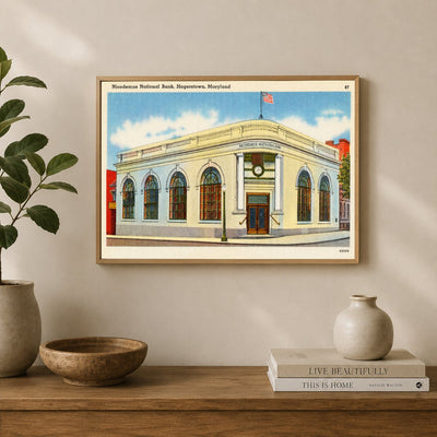 Nicodemus National Bank, Hagerstown, Maryland — Vintage Maryland Postcard