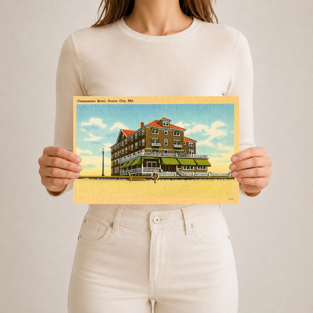 Commander Hotel, Ocean City, MD — Vintage Maryland Postcard