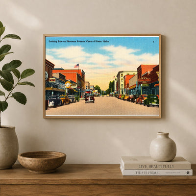 Coeur d'Alene, ID: Looking east on Sherman Avenue