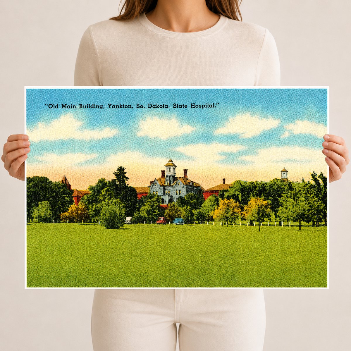Yankton, SD: "Old main building, Yankton, So. Dakota, state hospital."