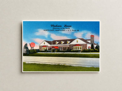 Madison House (gateway to the south), North East, Maryland -- U. S. Route 40 — Vintage Maryland Postcard