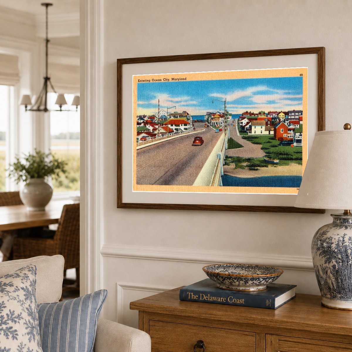 Entering Ocean City, Maryland — Vintage Maryland Postcard