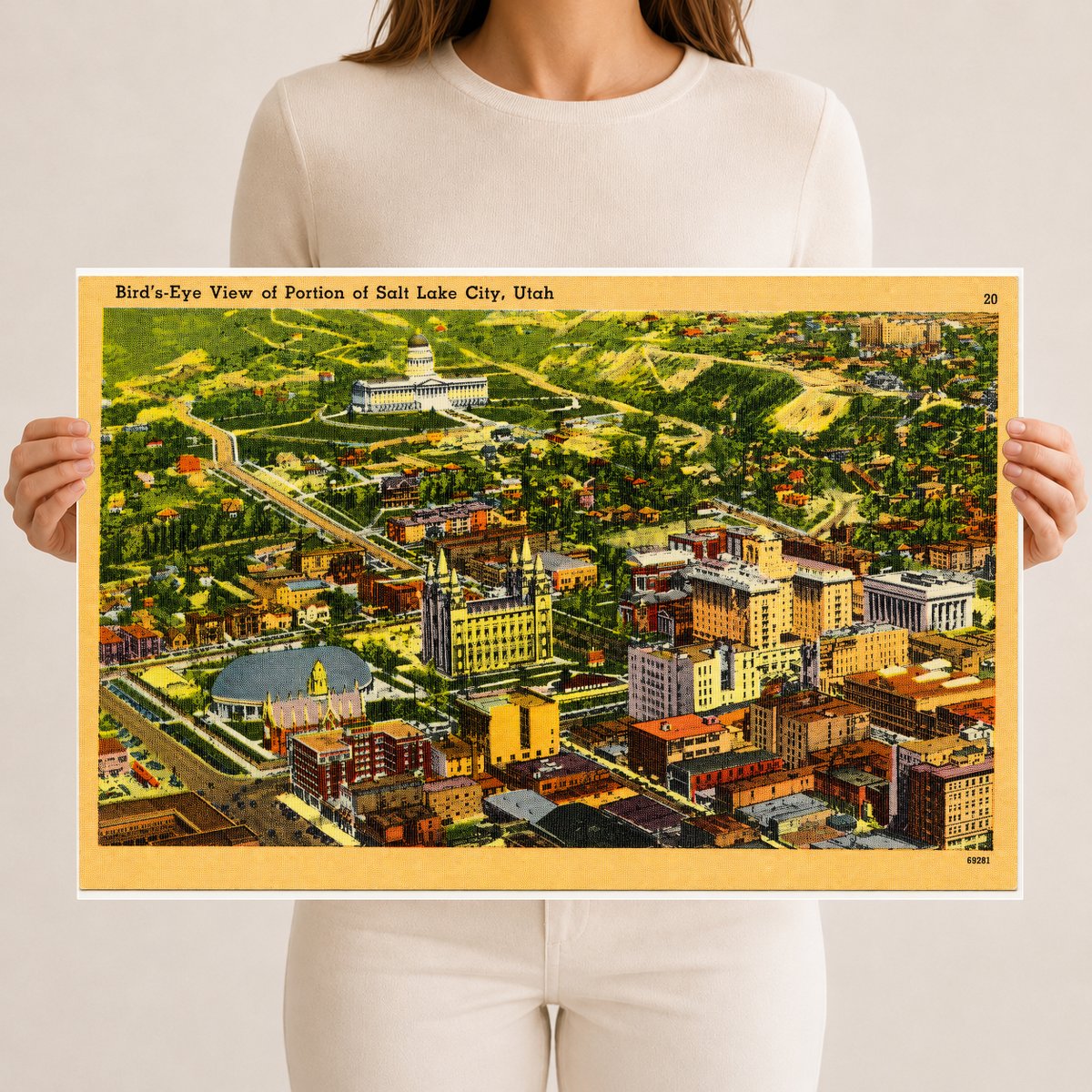 Salt Lake City, UT: Bird's-eye view of portion of Salt Lake City