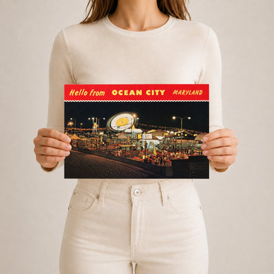 Hello from Ocean City Maryland — Vintage Maryland Postcard