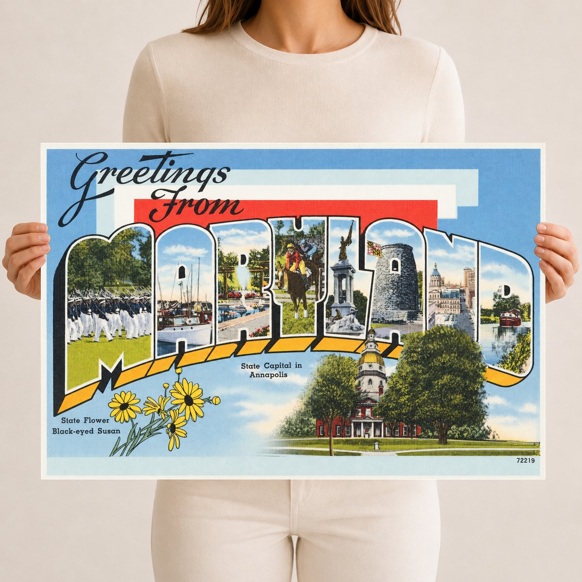 Greetings from Maryland — Vintage Maryland Postcard