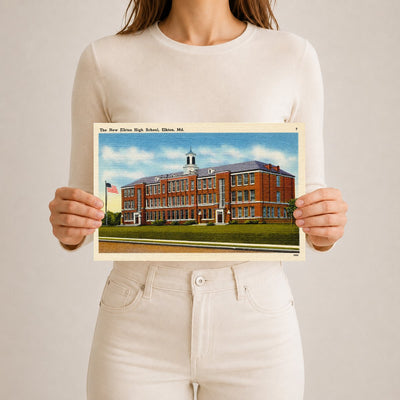 The new Elkton High School, Elkton, MD — Vintage Maryland Postcard