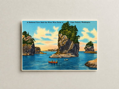 Flattery, Cape, WA: A sheltered cove amid the wave worn Rock of Cape Flattery
