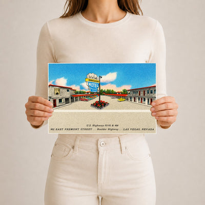 Las Vegas, NV: Ambassador Motel, U.S. Highways 93 - 95 & 466, 902 East Fremont Street... Boulder Highway... Las Vegas
