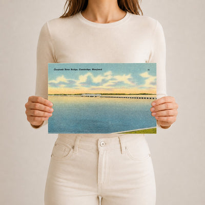 Choptank River Bridge, Cambridge, Maryland — Vintage Maryland Postcard