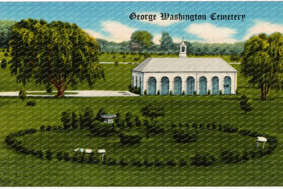George Washington Cemetery — Vintage Maryland Postcard