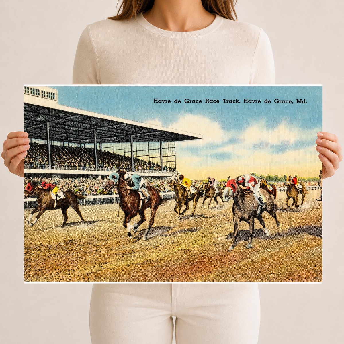 Havre de Grace Race Track, Havre de Grace, MD — Vintage Maryland Postcard
