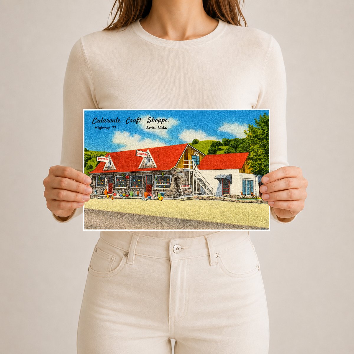 Davis, OK: Cedarvale Craft Shoppe, Highway 77