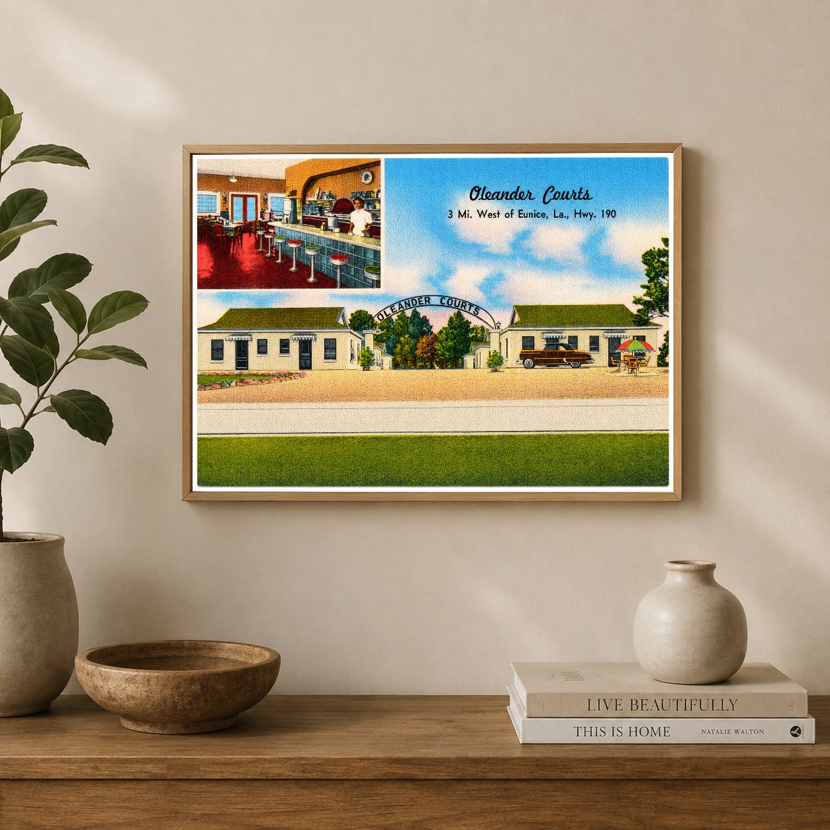 Eunice, LA: Oleander Courts, 3 mi. west of Eunice, La., Hwy. 190