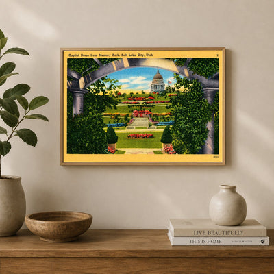 Salt Lake City, UT: Capitol dome from Memory Park