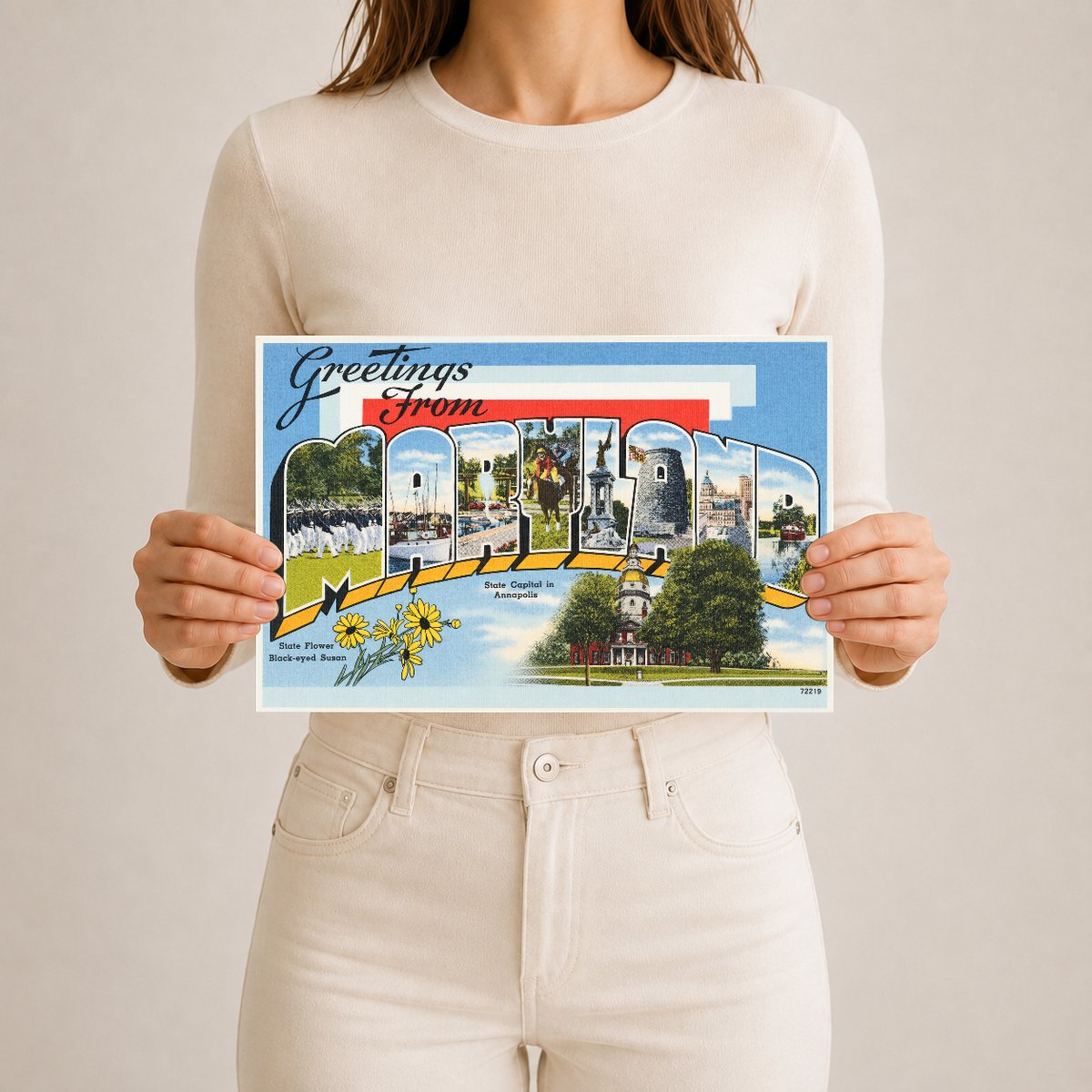 Greetings from Maryland — Vintage Maryland Postcard