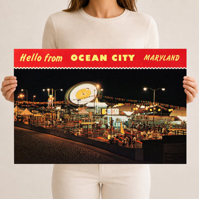 Hello from Ocean City Maryland — Vintage Maryland Postcard