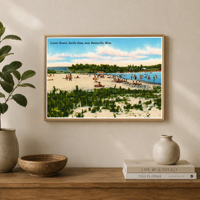 Sardis Lake, MS: Lower beach, Sardis Dam, near Batesville