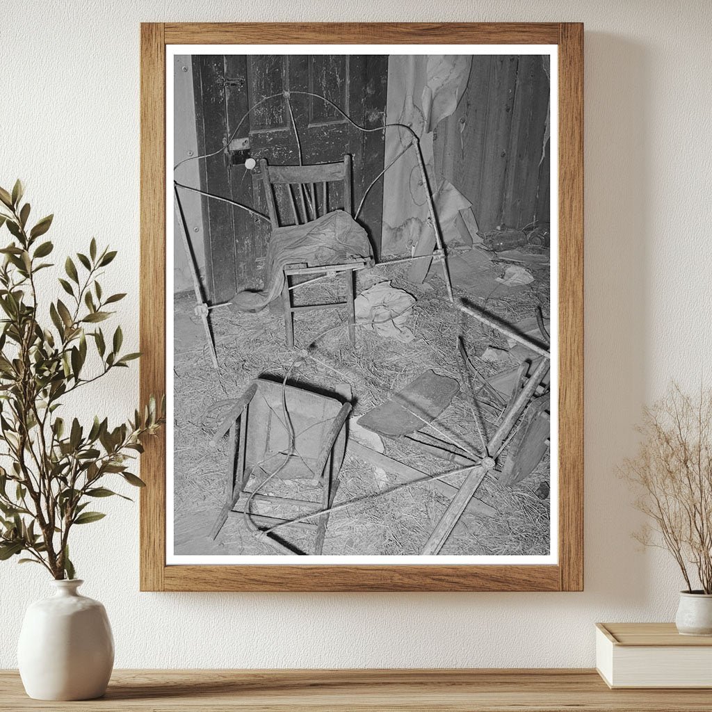 Abandoned Farmhouse Interior McIntosh County Oklahoma 1939 - Available at KNOWOL