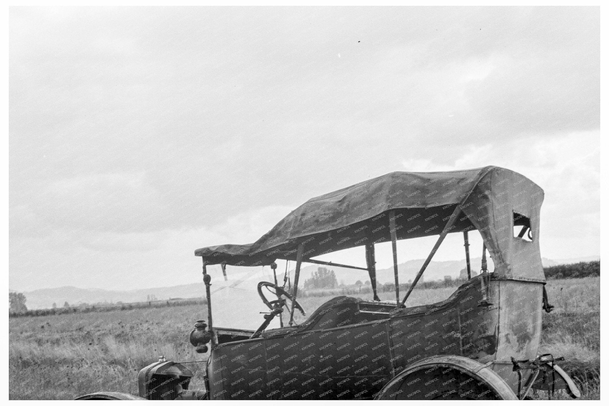 Abandoned Model T in Oregon Field October 1939 - Available at KNOWOL